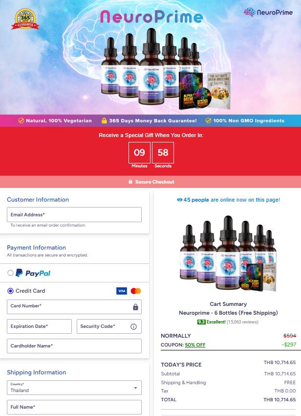 NeuroPrime - Secure checkout